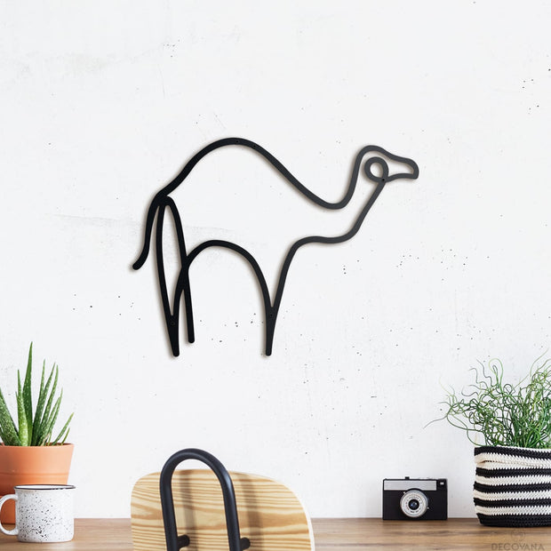 Line Camel - Metal Deco / deve / çocuk odası / vahşi yaşam / hayvanlar